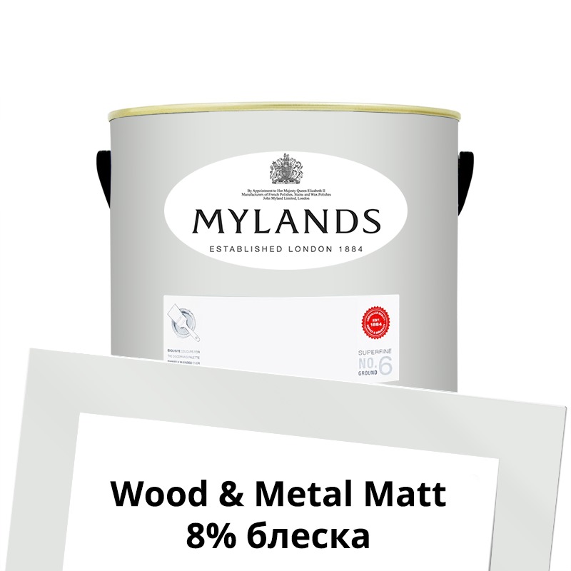 Краски Mylands  Wood&Metal Paint Matt 2.5 л. №2 Maugham White