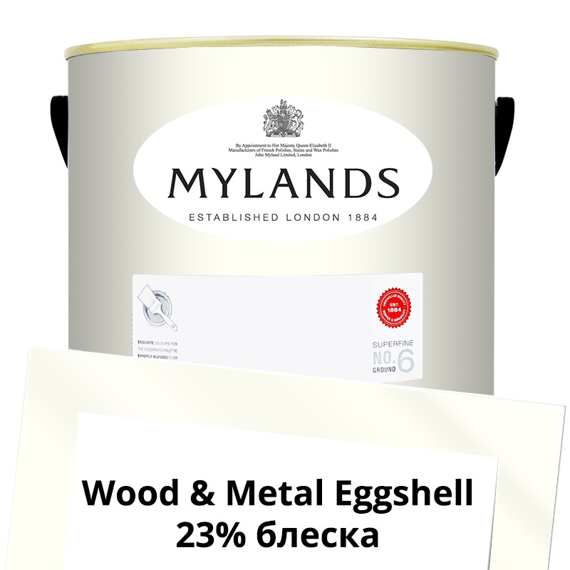 Краски Mylands  Wood&Metal Paint Eggshell 5 л.  №1 Pure White 