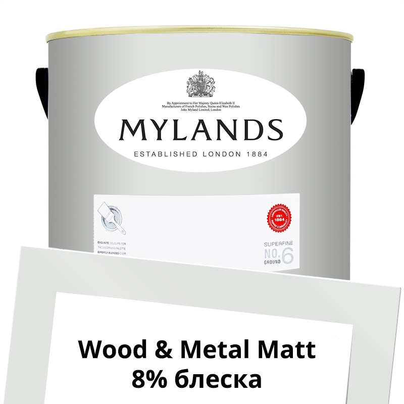 Краски Mylands  Wood&Metal Paint Matt 5 л. №2 Maugham White