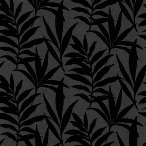  1838 Camellia 1703-113-07 Verdi Black Flock -  1