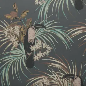  1838 Elodie 1907-135-05 Le Toucan Charcoal Swatch -  1