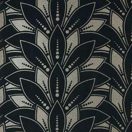  1838 Elodie 1907-139-03 Astoria Jet Flock Swatch