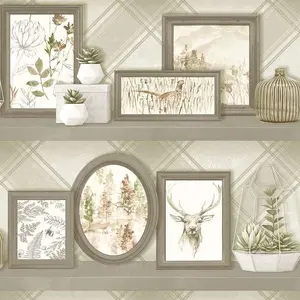  Holden Decor Kaleidoscope 90631 Aberfeldy Beige Grey -  1