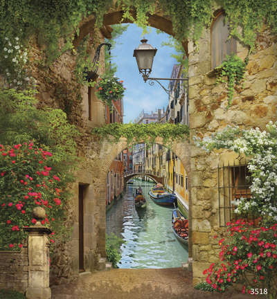 Фреска ОРТО Арка 3518 Арка с видом на венецианский канал (2)