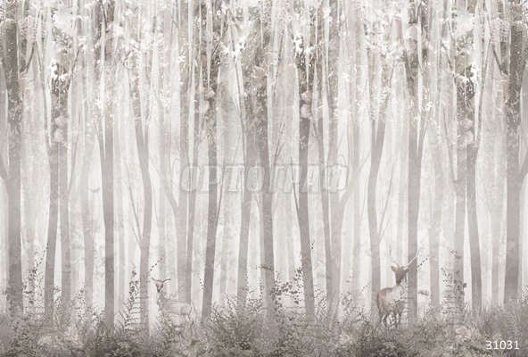 Фреска ОРТО Flora fv 31031 Beautiful Forest gray gradient (1)