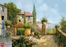  Renaissance Fresco  Классический пейзаж 4650-A