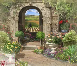  Renaissance Fresco  Классический пейзаж 4680-A