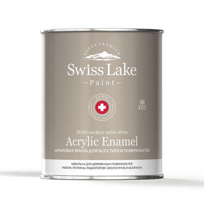 Краски Swiss Lake  Акриловая эмаль Acrylic Enamel 0,9 л.