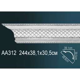 Лепнина Перфект  Карниз потолочный с рисунком AA312