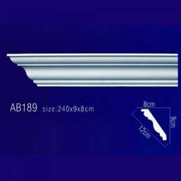 Лепнина Перфект  Плинтус потолочный без орнамента Гибкий AB189F