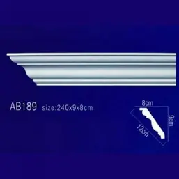  Перфект  Плинтус потолочный без орнамента Гибкий AB189F